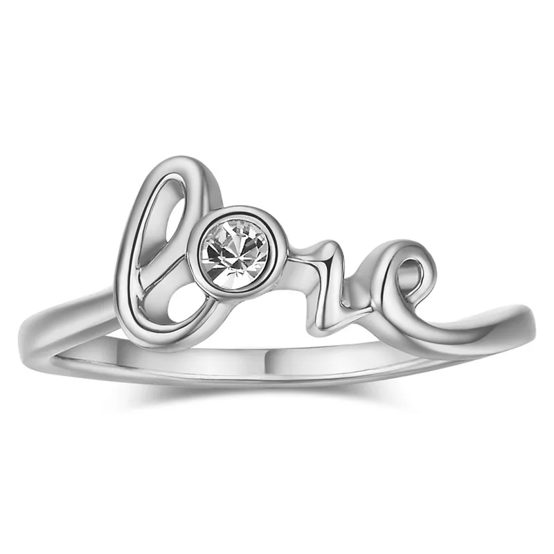 Mode Paar Schmuck koreanischer einfacher Liebe Modellierung Schmuck mit Platin plattiert Ring