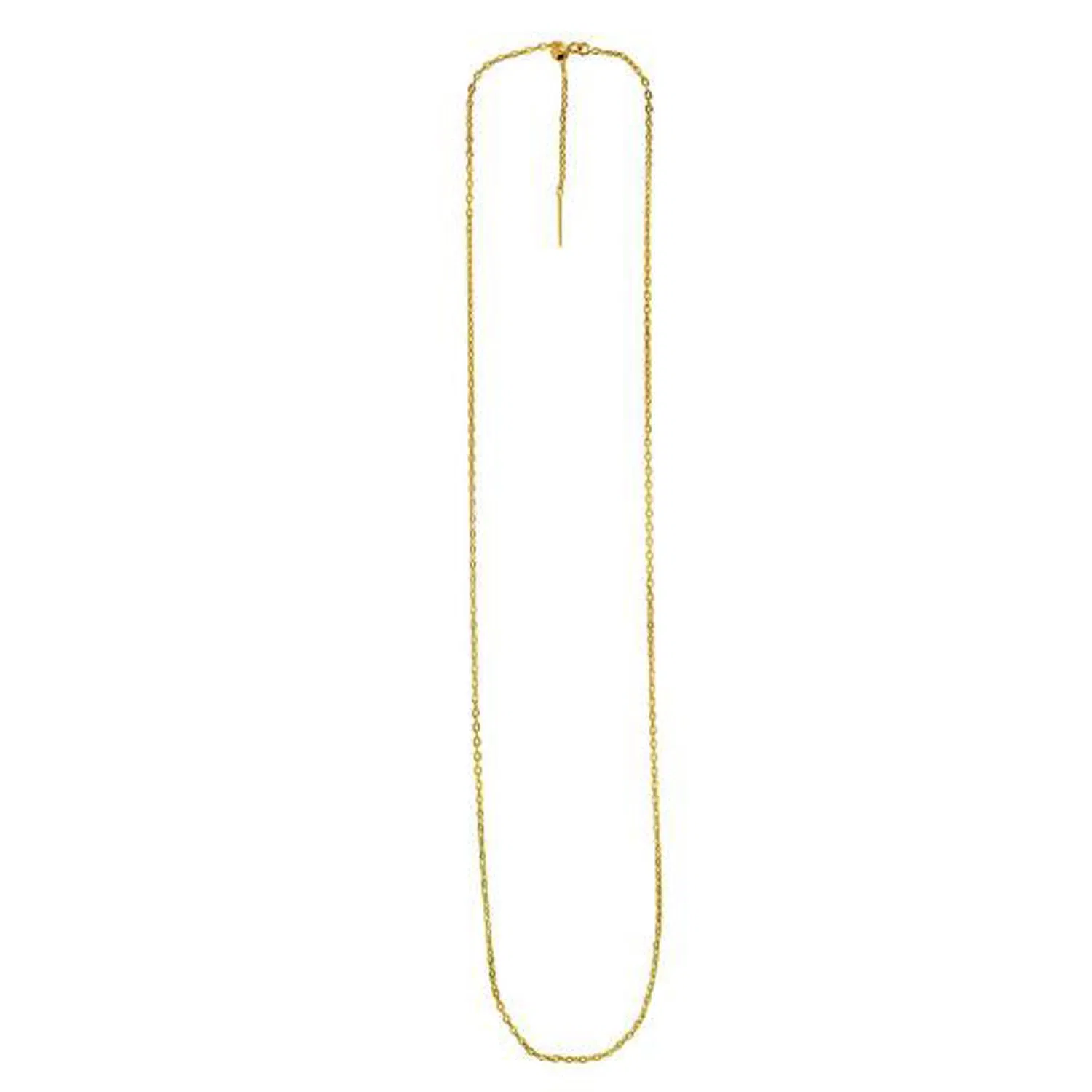 Endlos verstellbare Kabelkette in 14 Karat Gelbgold (1,70 mm)