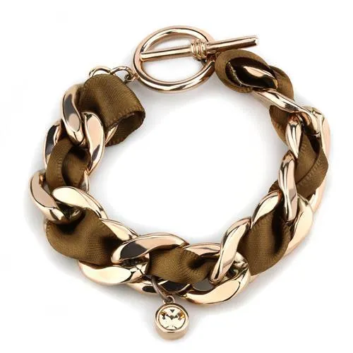 TK3066 - IP Rose Gold (Ion Plating) Edelstahl Armband mit Top-Grade - Kristall in Licht Pfirsich