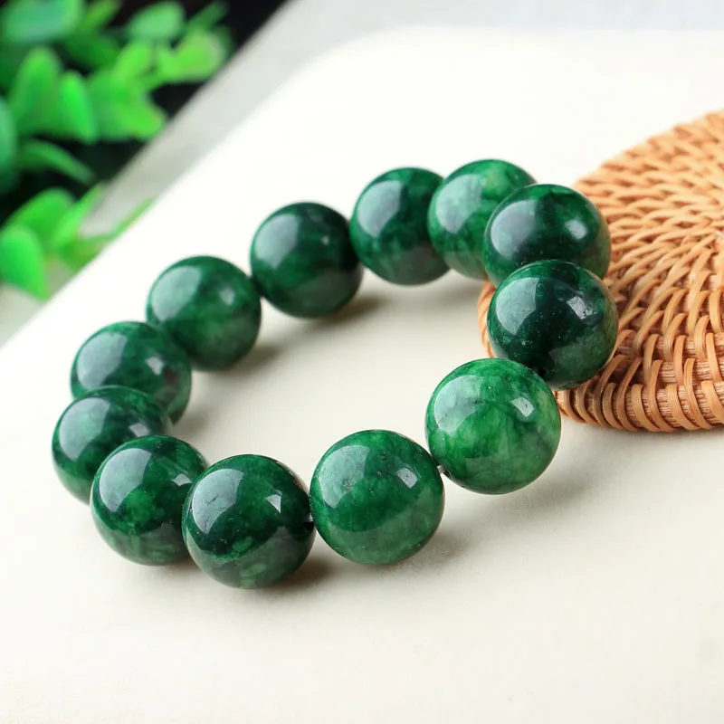 Trockenes grünes Armband kalte Jade Halskette