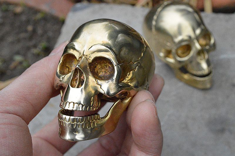DIY personalisierte dekorative Zubehör Brass Skull Exquisite