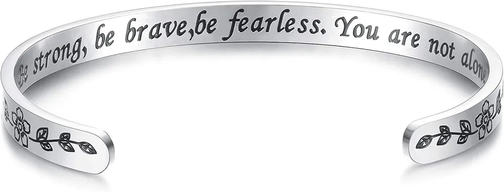 Inspirierende Manschettenarmbänder für Frauen Mädchen Motivation Mantra Armbänder Freundschaft Armbänder Personalisiertes Geburtstagsgeschenk mit Box