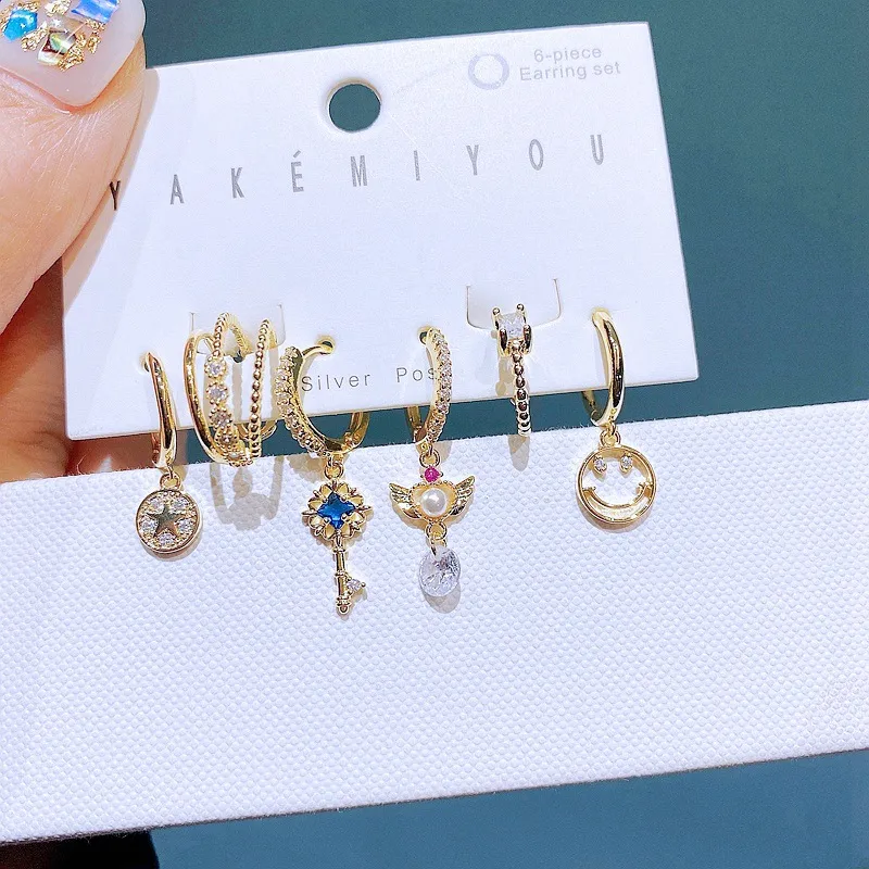 Mode Persönlichkeit Zircon Key Face Ohr Schnall für Frauen