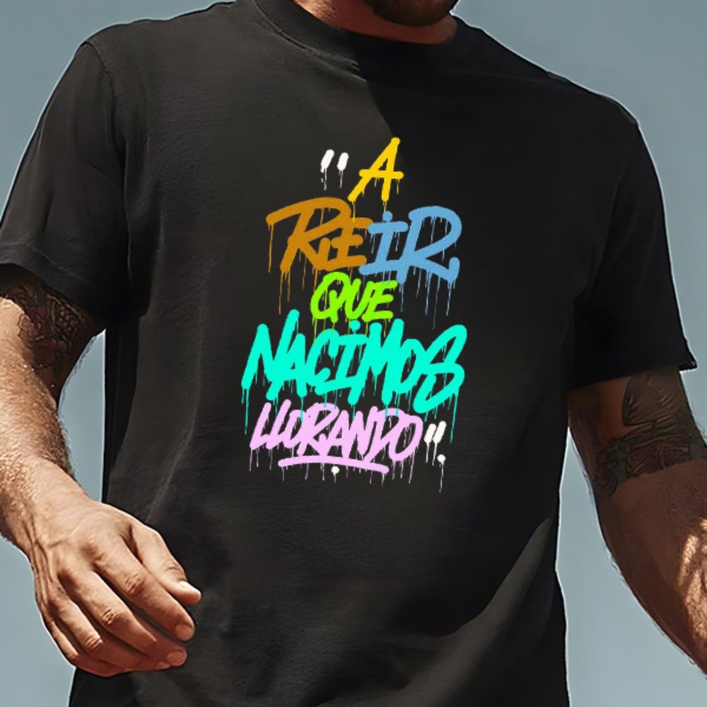 Wie wir geboren wurden Round Neck Printed T-Shirt, Casual Short Sleeved Top, Frühjahr und Sommer Personalisiert und Bequem Unisex Männer