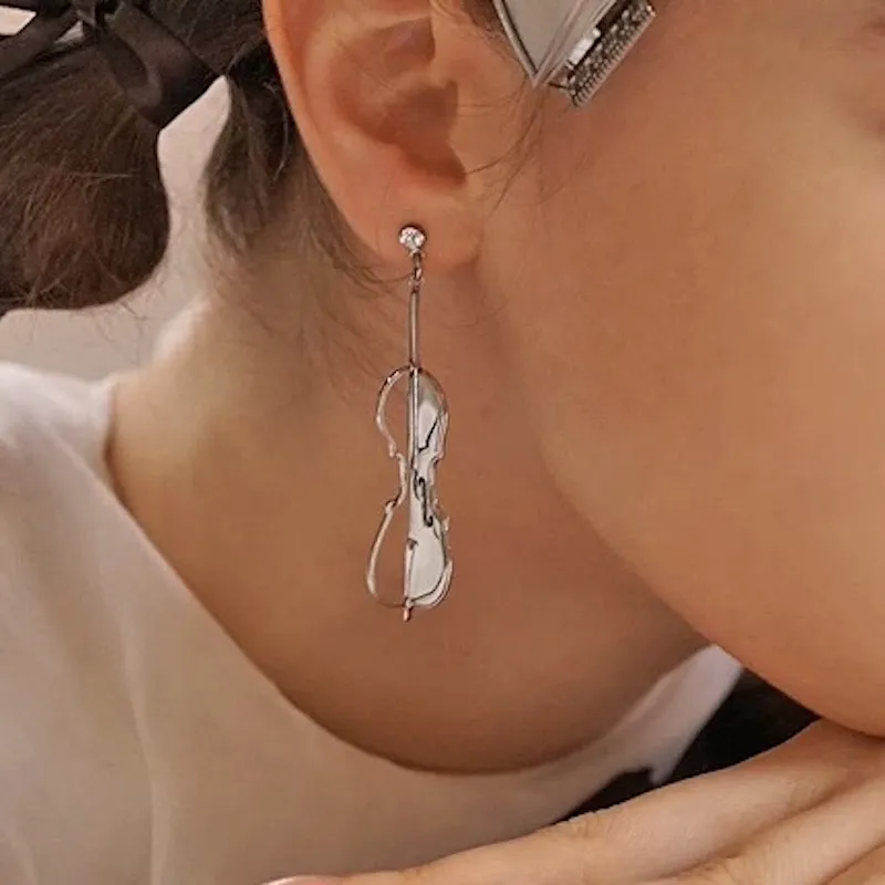 Silber Nadel Frigid Style Simple Girl Stud Ohrringe