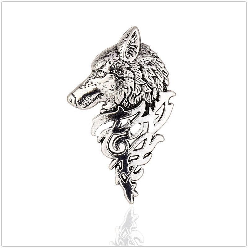 Persönlichkeit Simple Retro Hollow Dog Head Brooch