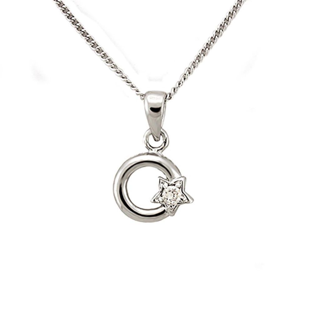 LOA1354 - Rhodium-Brass - Kettenhänger mit AAA-Klasse CZ in Clear