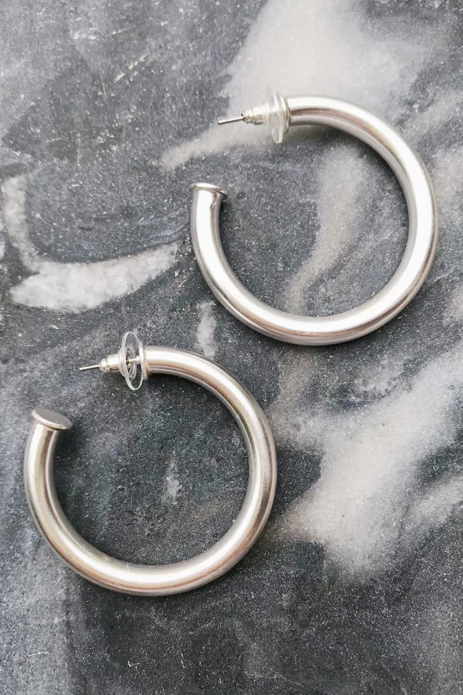 Upper Class Taste Hoop Ohrringe, kleine Silber