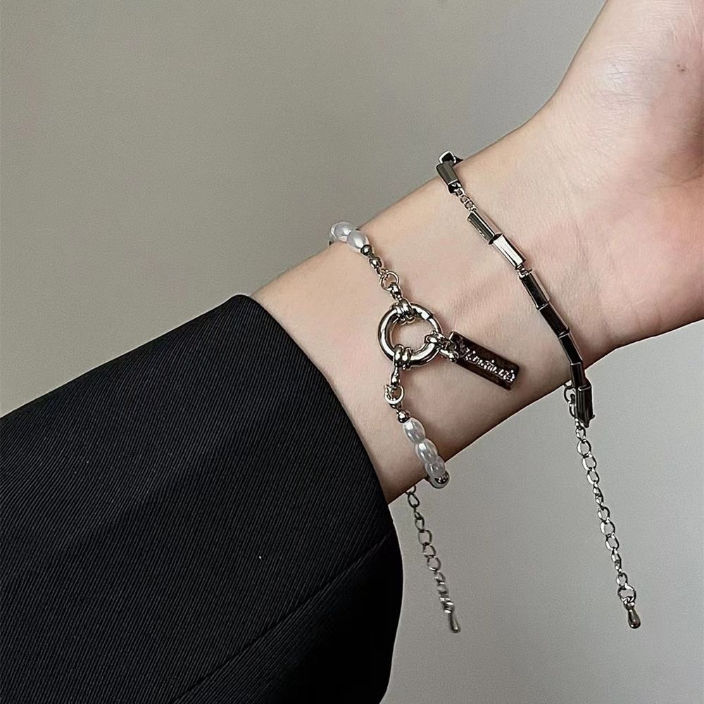 Alloy Square Pearl Armband Frauen Trendy Nische Design
