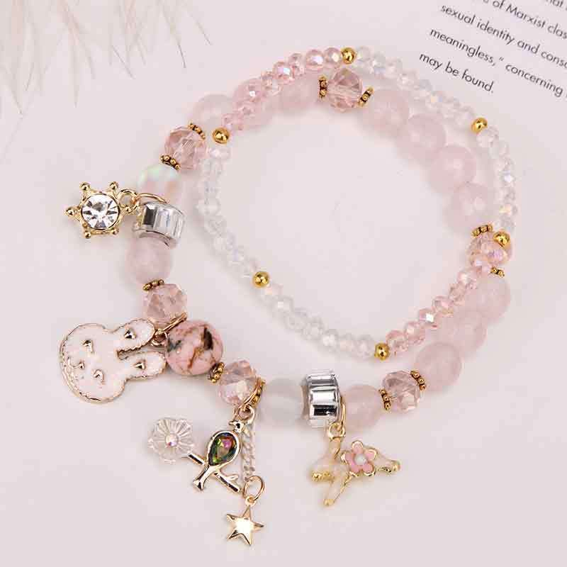 Fashion Crystal Armband Cartoon Kaninchen Anhänger