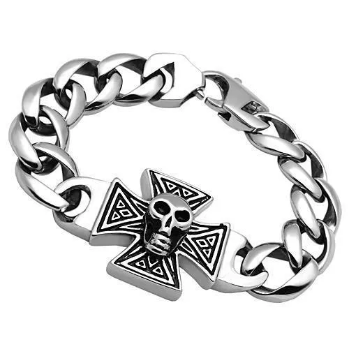 TK564 - Hoch poliertes (ohne Verzinkung) Edelstahl-Armband ohne Stein