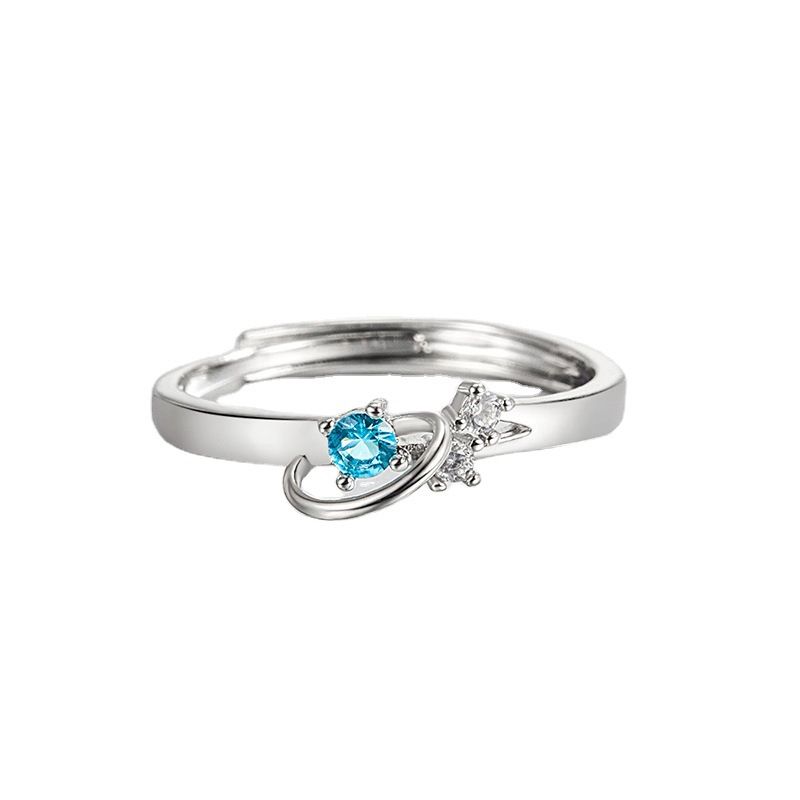S925 Sterling Silber Dream Planet Paar Ring