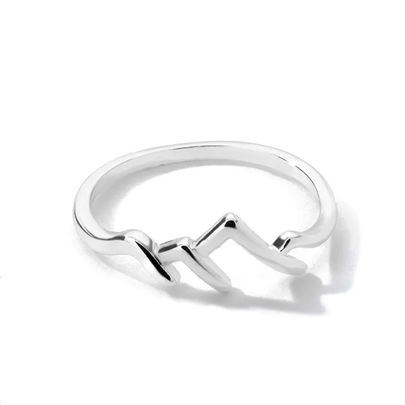 Einfacher Mountain Ring Mountain Peak Kreativer Ring