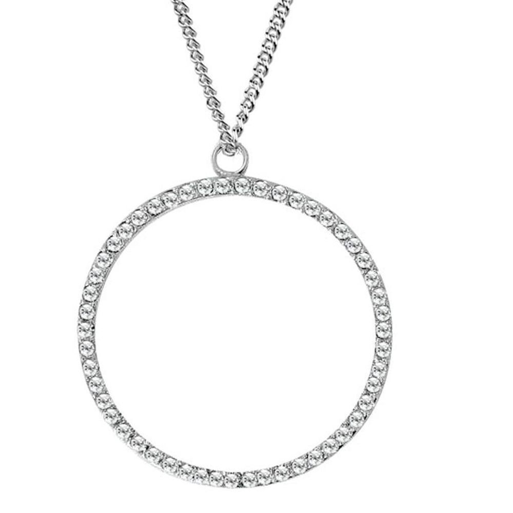 LOAS1357 - Rhodium Brass Anhänger mit AAA-Klasse CZ in Clear
