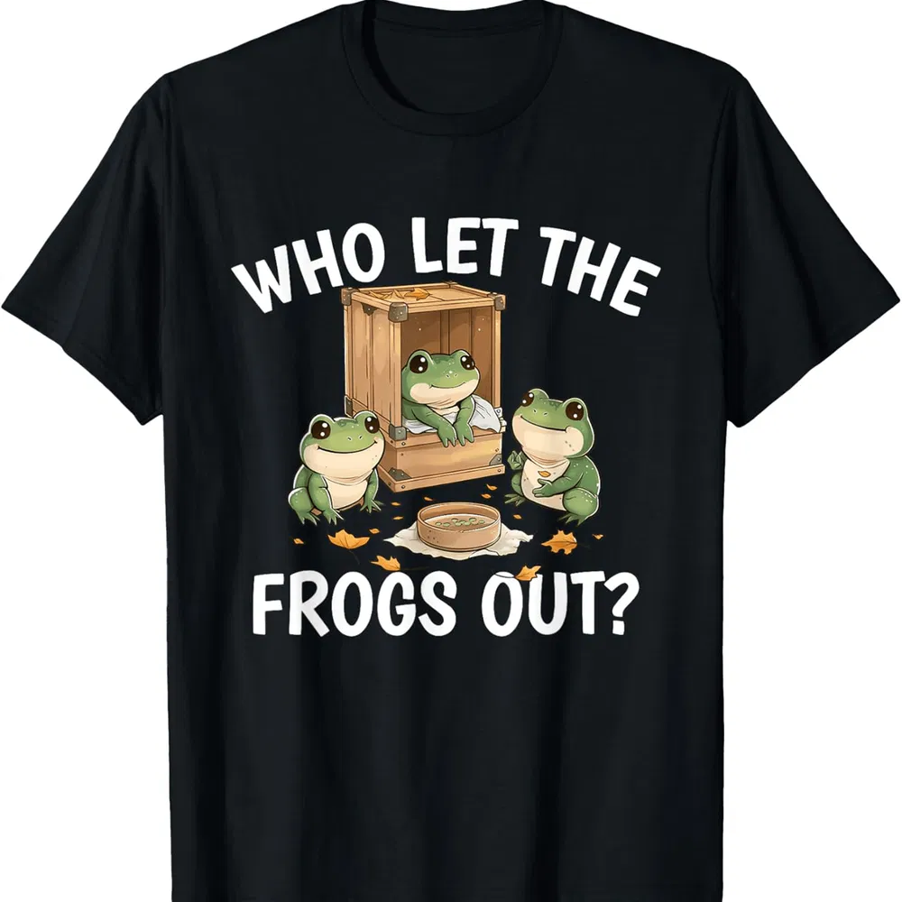 Retro Frosch Escape Kostüm Geeignet für süße Frosch Enthusiasten T-Shirt Bequem Casual Sport Halloween Weihnachtsgeschenk