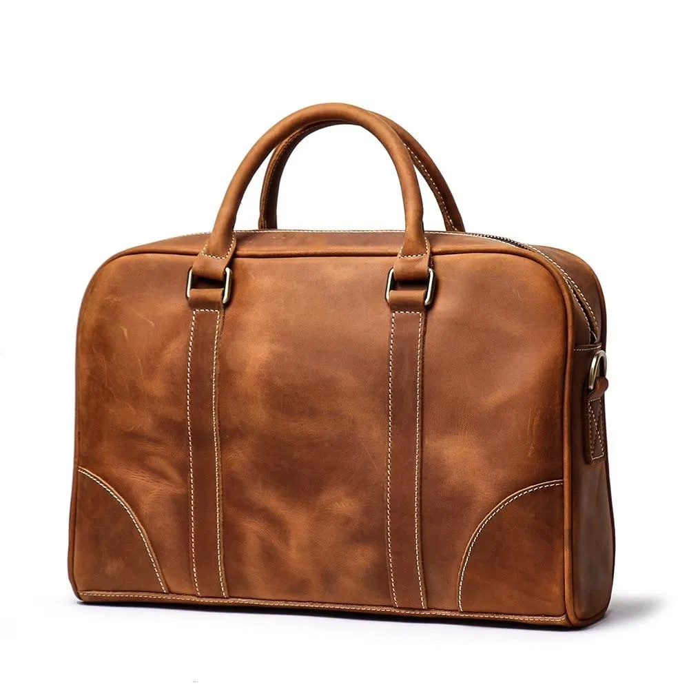 Die Bjorn Leder Laptop Tasche| Vintage Leather Briefcase