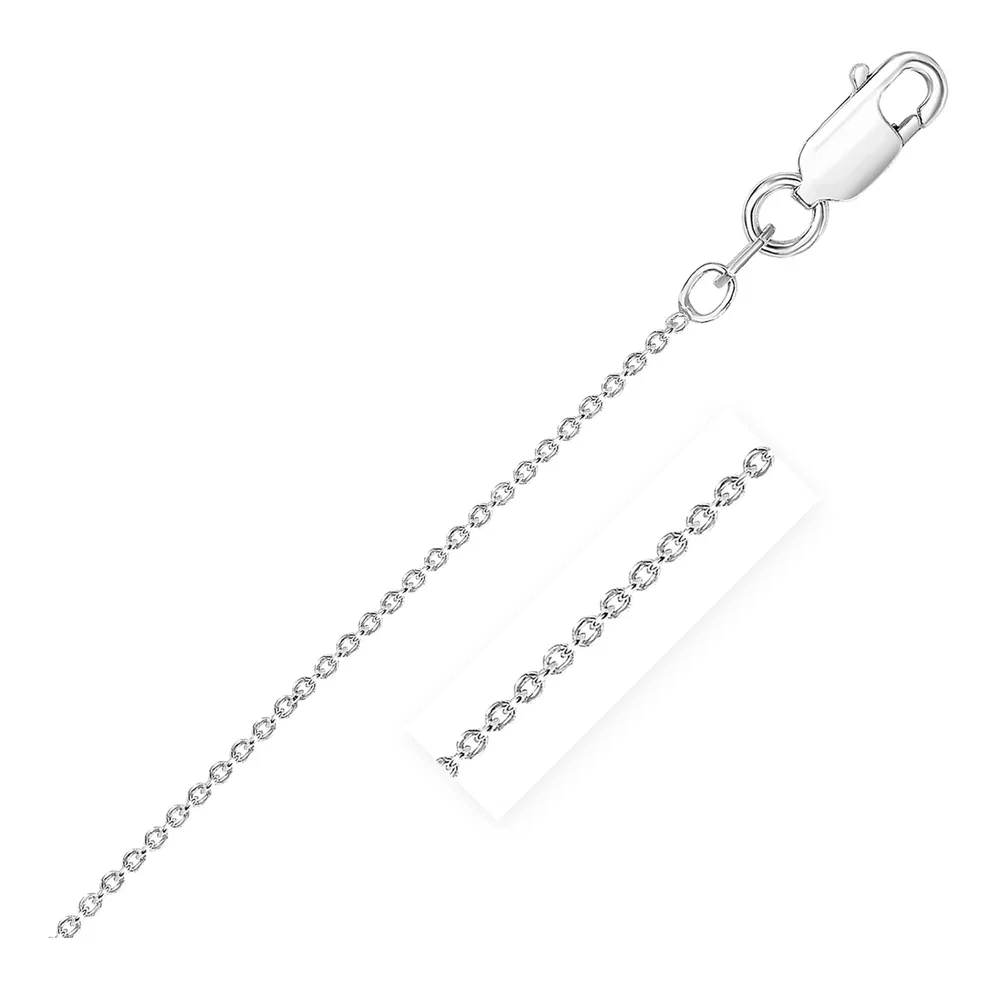 Sterling Silver Rhodium Plated Round Cable Chain 2,6 mm