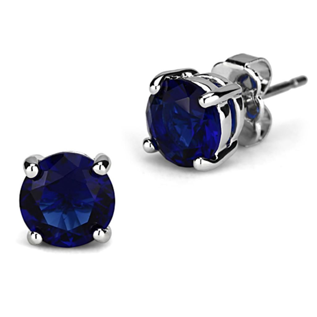 3W549 Rhodium-Messing - Ohrringe mit Synthetisch in Montana
