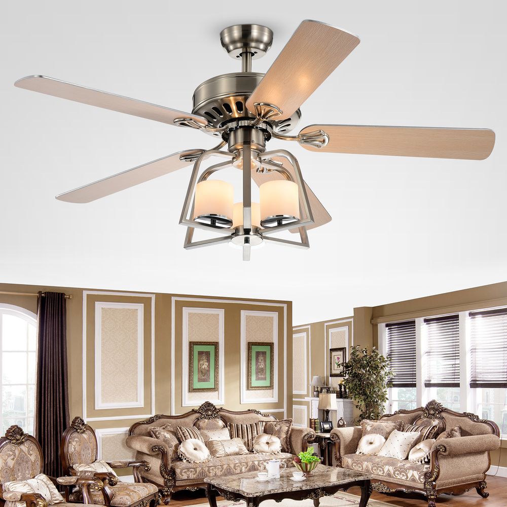 Edreyan Satin Nickel 52 Zoll 5 Klingen Deckenventilator