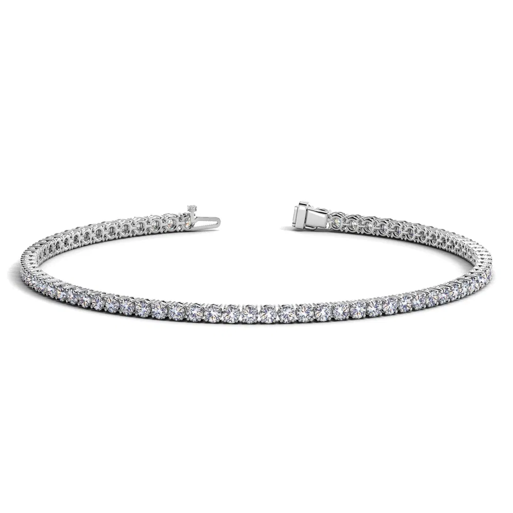 14 Karat Weißgold Round Diamond Tennis Armband (2 cttw)