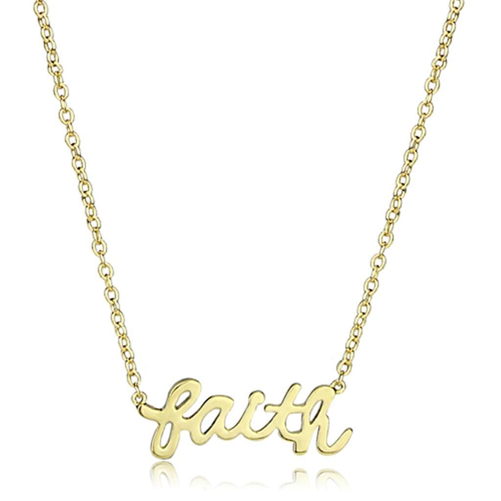 LO3485 - Gold-Messing - Kette-Hänger ohne Stein