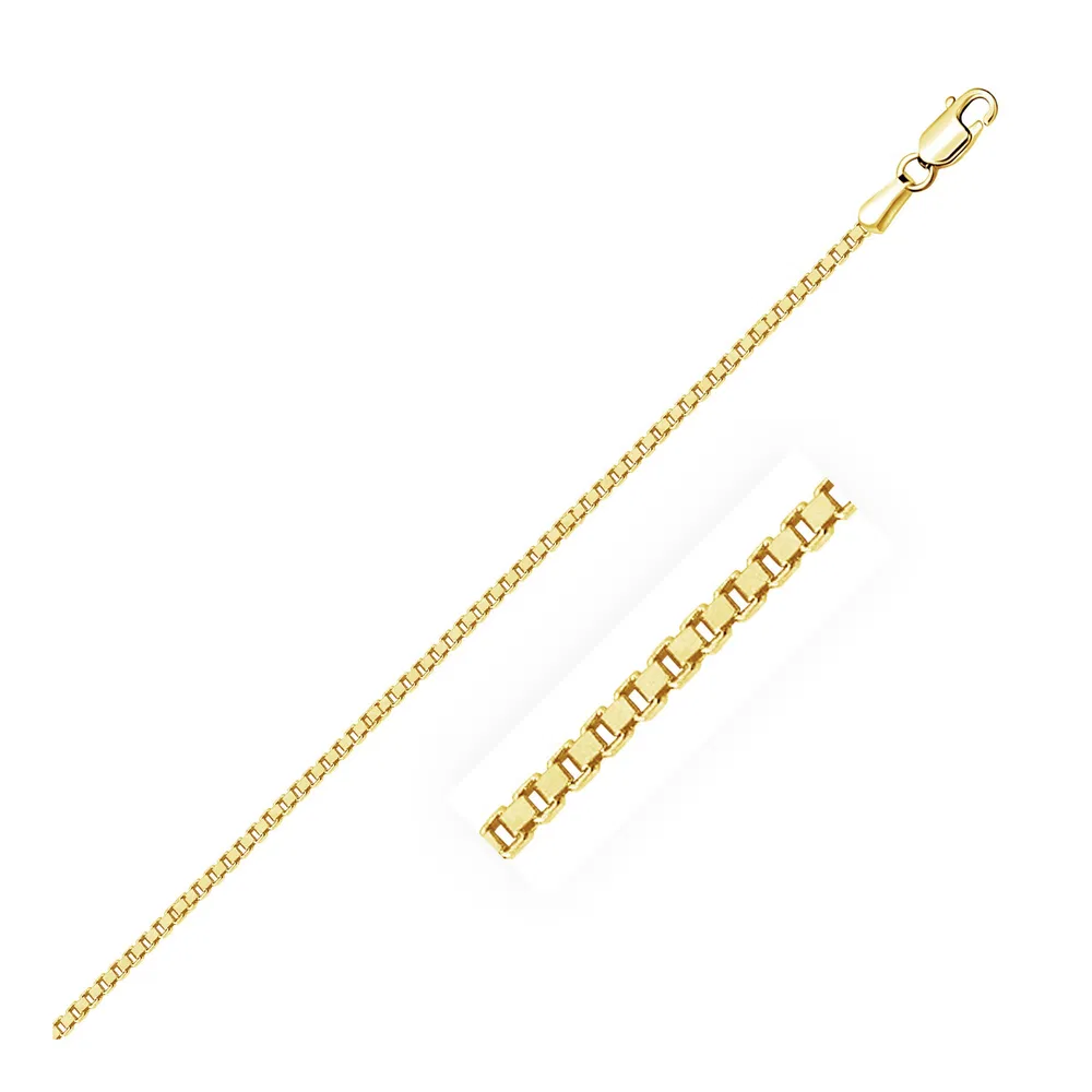 14 Karat Gelbgold Classic Box Kette 1,4 mm