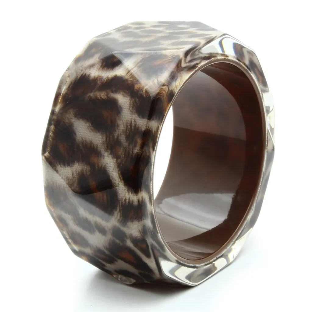 VL035 - Harz Armband mit synthetischem Synthetischstein im Tiermuster