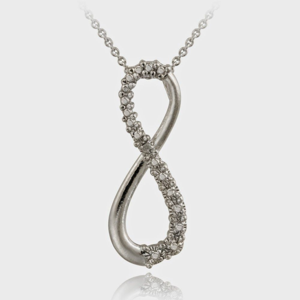 Sterling Silber Diamant Accent Infinity Anhänger