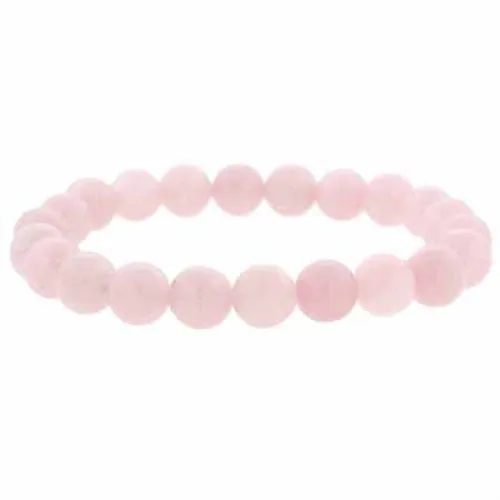 Echtes Rose Quarz Stein 8mm Perlen Beaded Stretch Armband