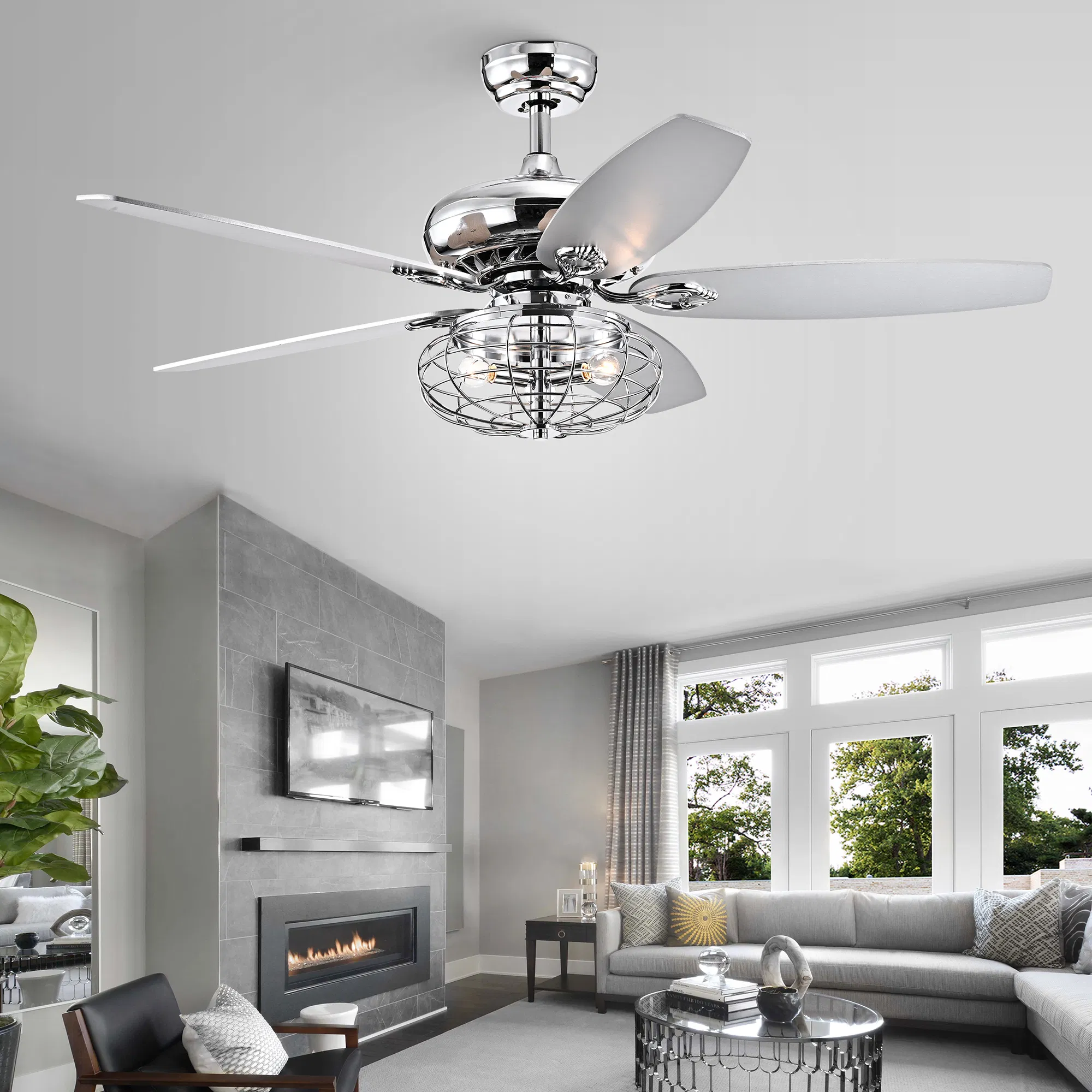 Chi Chrome 52 Zoll 5 Blade Deckenventilator