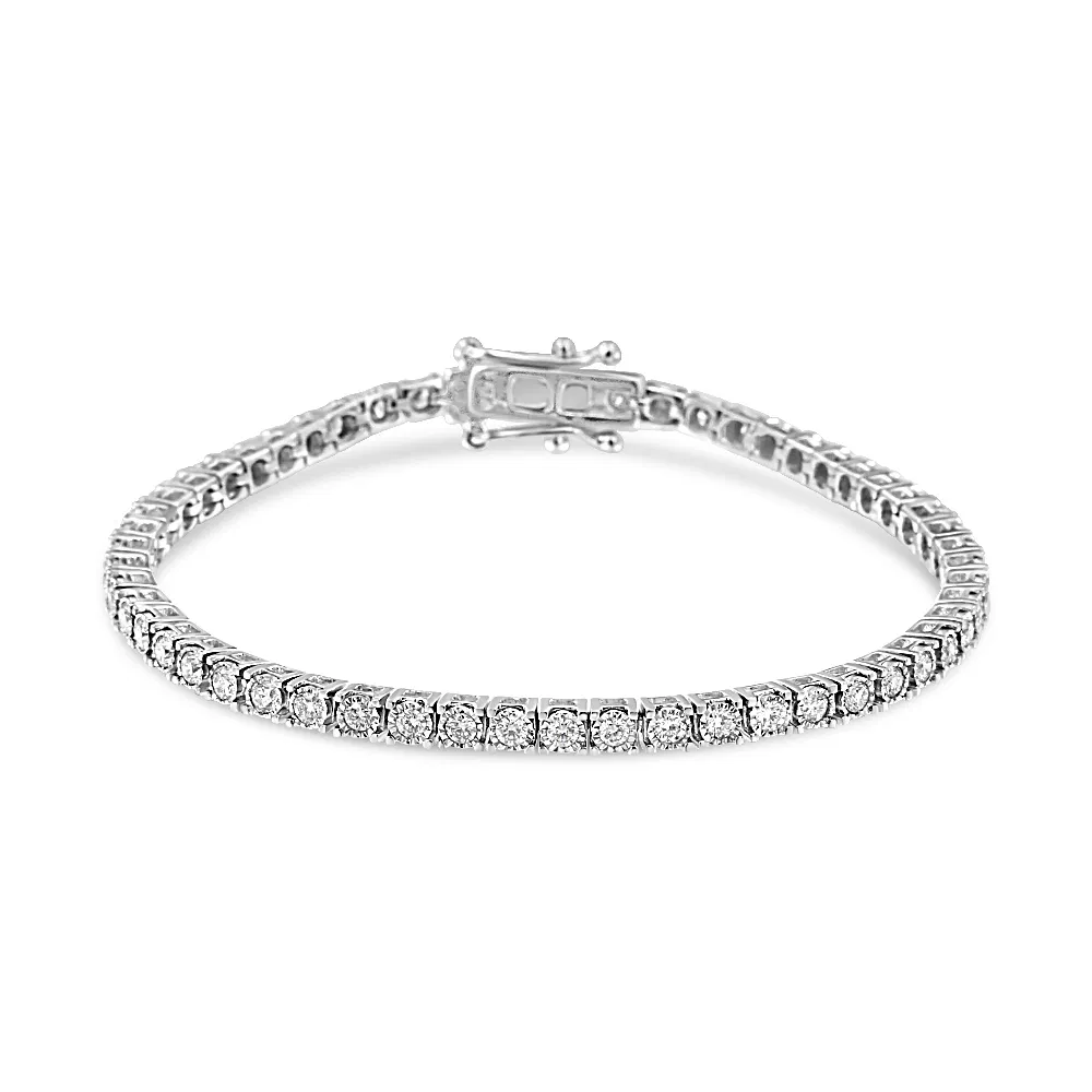 14K Weißgold 2.0 Cttw Wunder-Set Round-Cut Lab Grown Diamond Illusion 7