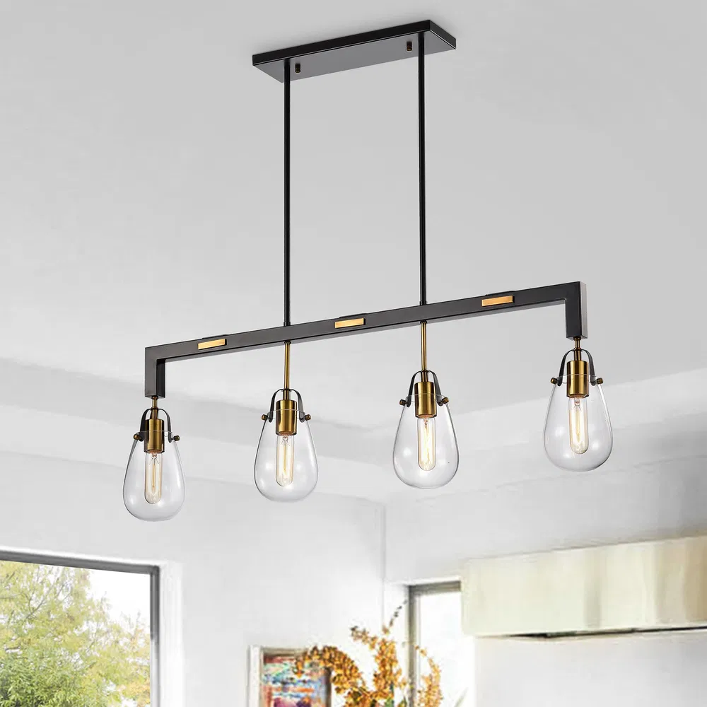 Nekane Matte Schwarz / Bronze 4 - Licht Kronleuchter