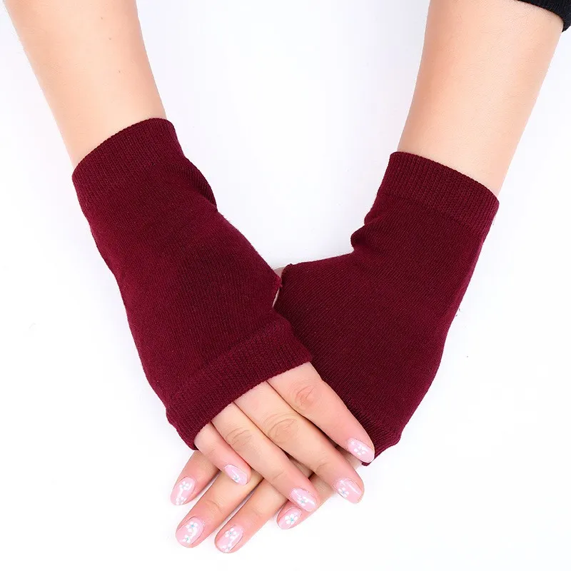 Soft Warm Plush Fingerless Panda Handschuhe Flip Half Finger Mittelschuhe Frauen Winter süße Katzen Paw Fluffy Handschuhe Mädchen Weihnachtsgeschenke