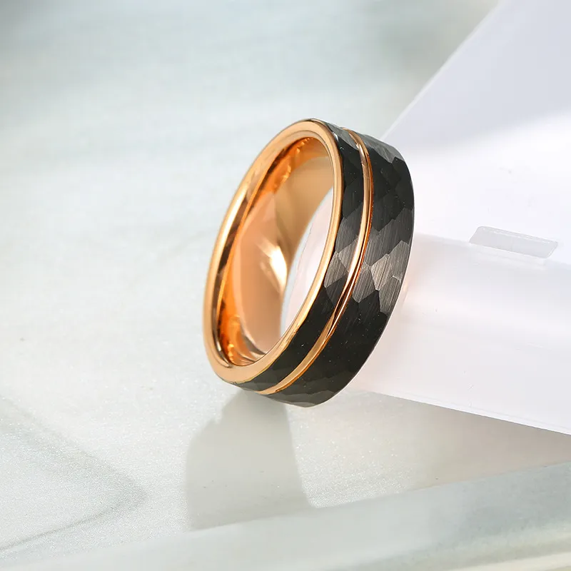 Mode heißer Zwei-Farben Tungsten Stahl Männer Ring