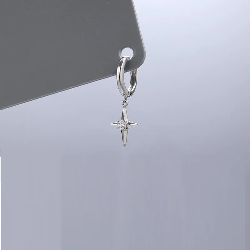 S925 Silber Advanced Sense Trend Individualität Männer Ruffian Handsome Small Crowd Design Sense Ohrringe