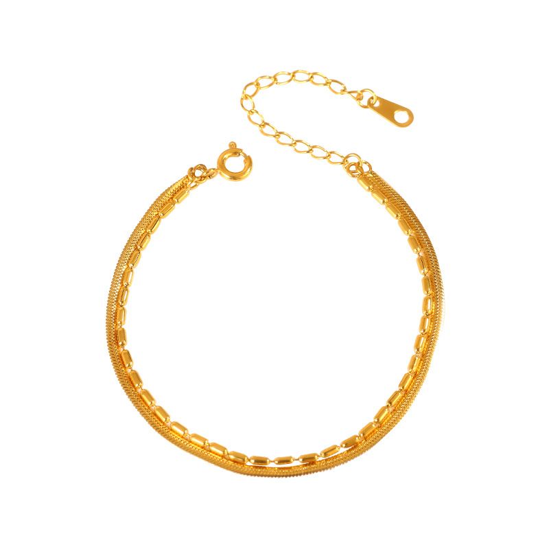 Frosty Light Luxury 18 Karat Gold Delicate Armband