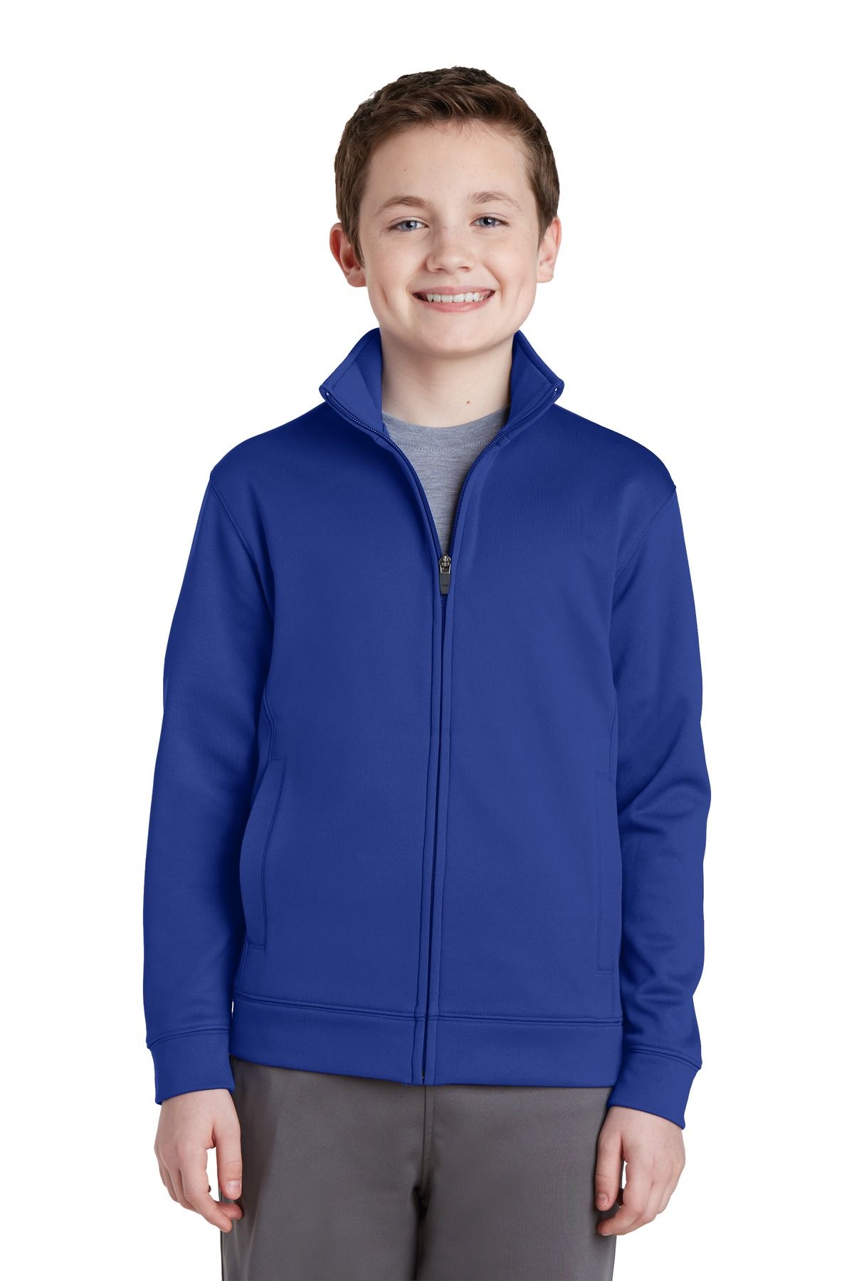 Sport-Tek Youth Sport-Wick Fleece Full-Zip Jacket YST241