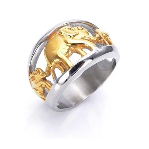 Goldene Elefanten-Ring aus der Trunk Show-Kollektion