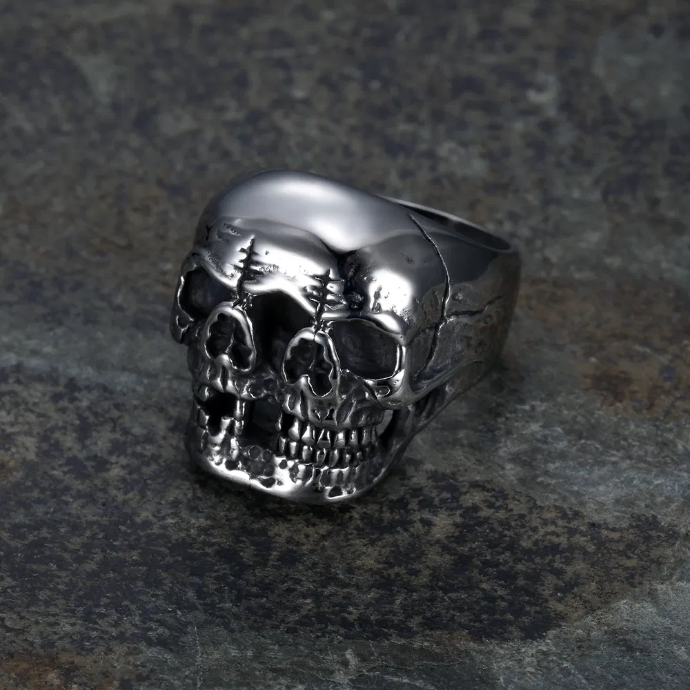 Halloween Ghost Head Titanium Stahl Männer Ring