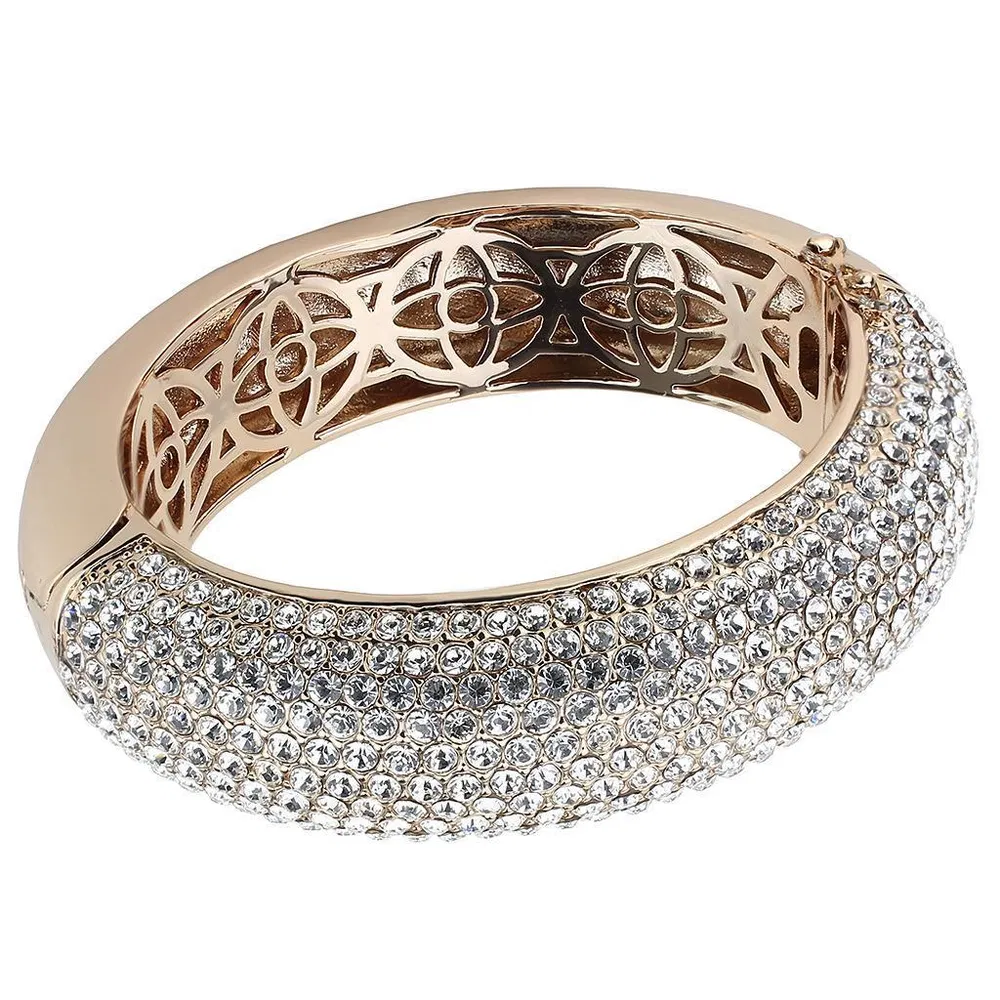 LO4269 - Rose Gold + E-Coating Brass Armband mit Top-Grade - Kristall in Clear