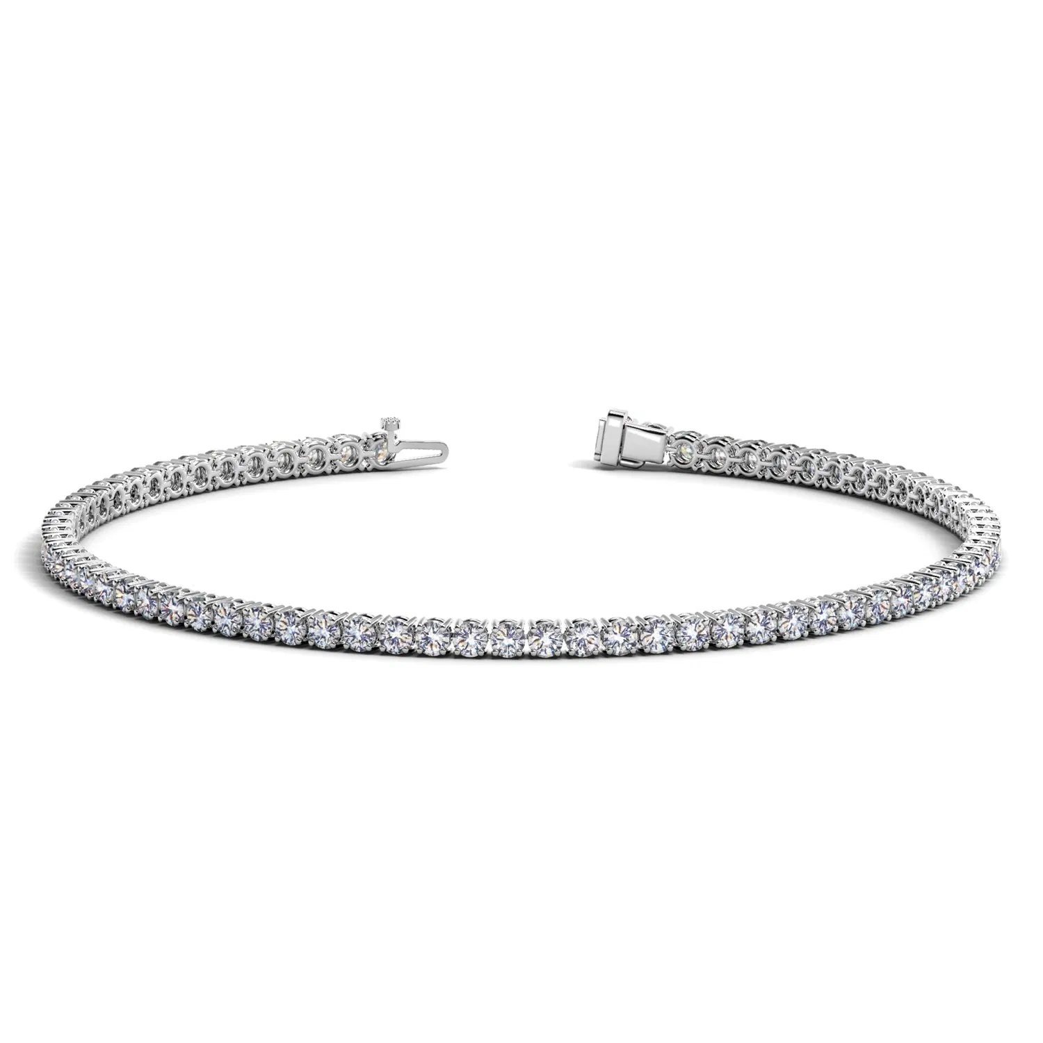 14 Karat Weißgold Round Diamond Tennis Armband (2 cttw)