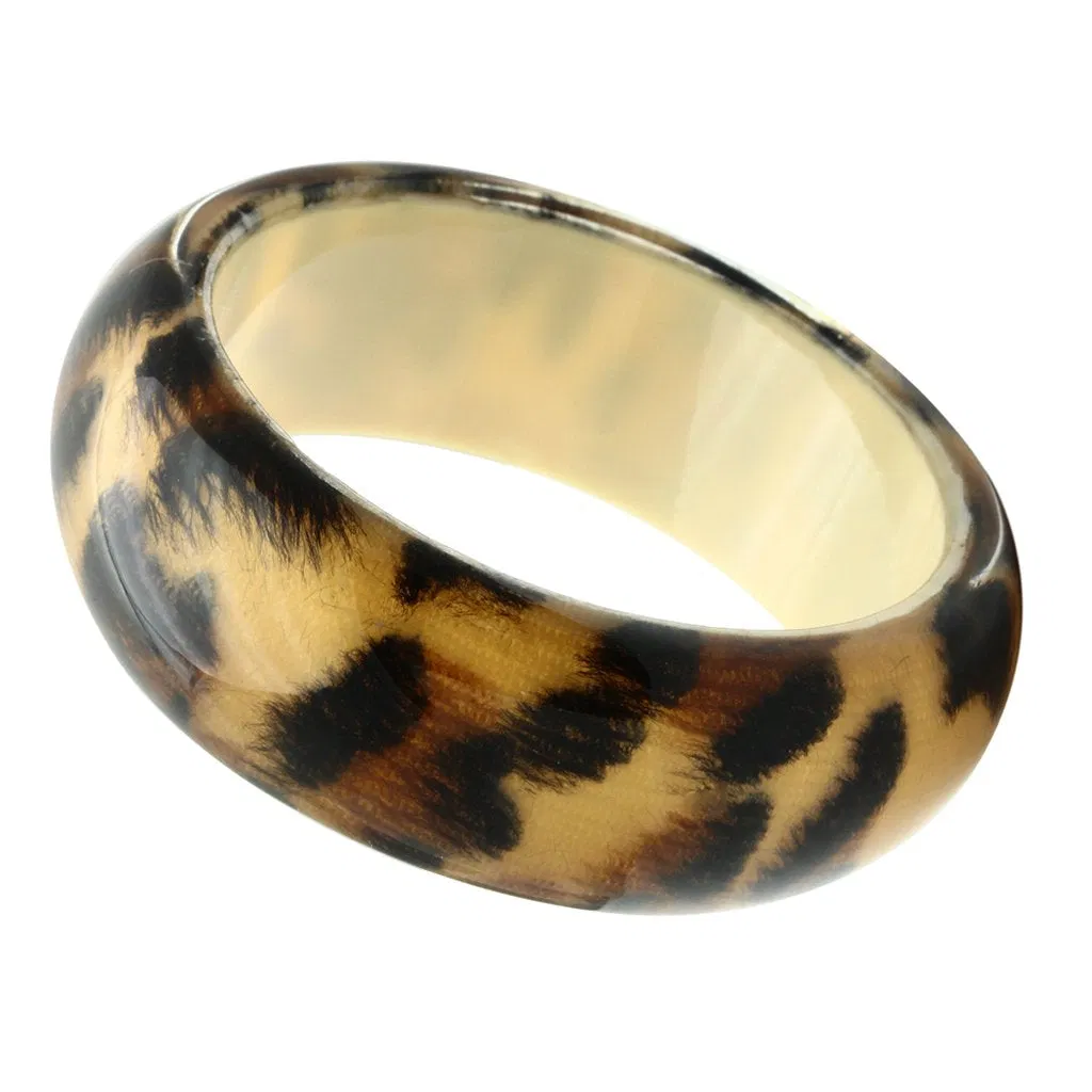 VL034 - Harz Armband mit synthetischem Synthetischstein im Tiermuster