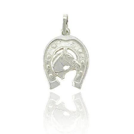 Western Sterling Silber .925 HorseShoe Cowboy Pferd Tier Charme