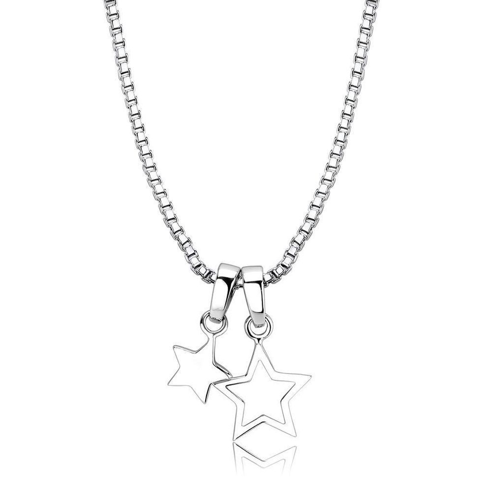 LO4701 - IP Rhodium (PVD) Messing-Ketten - Anhänger ohne Stein