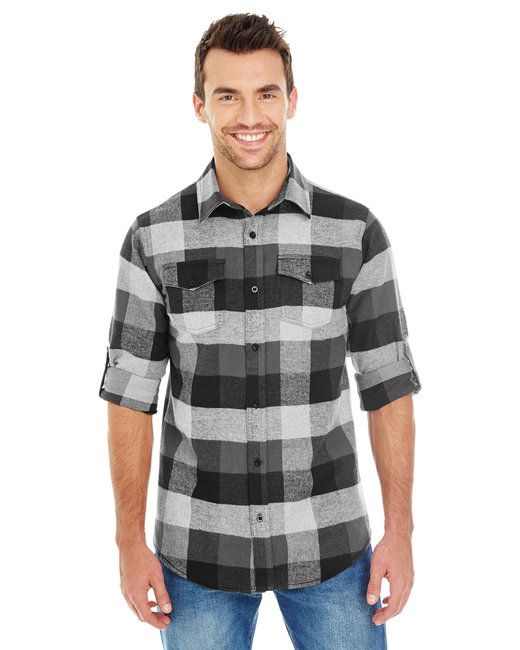 Burnside B8210 Männer-Shirts mit Plaid Flannel