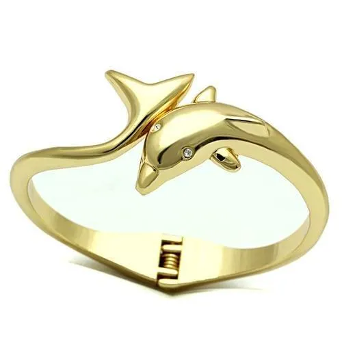 LO2125 - Flash Gold Weißmetall Armband mit Top-Grade - Kristall in Clear