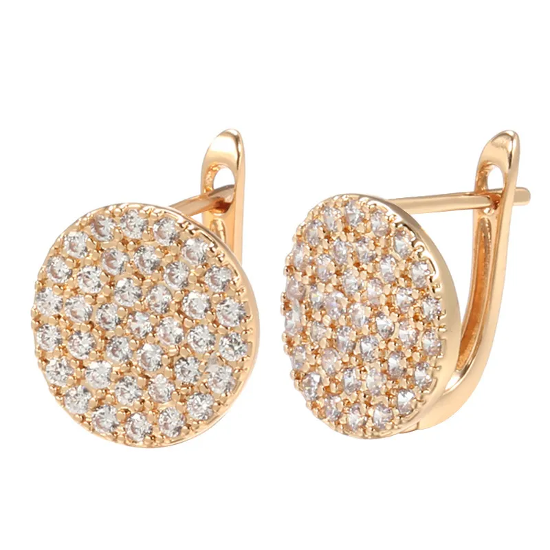 Einfaches Temperament weiblicher Modetrend Mantianxing Zircon D Word Buckle Ohrringe