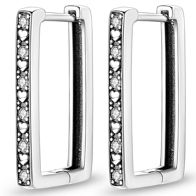 925 Sterling Silber Grün Cubic Zircon U Hoop Ohrringe für Frauen Hochzeit Verlobung Geburtstag Party Bankett Silber Schmuck Geschenk