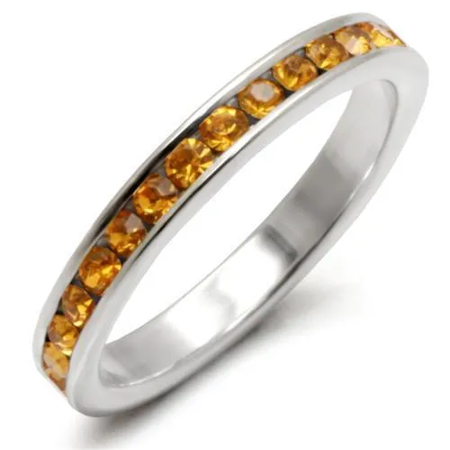 35147 - Hochpolierter 925 Sterling Silberring mit Top-Grade - Kristall in Topaz