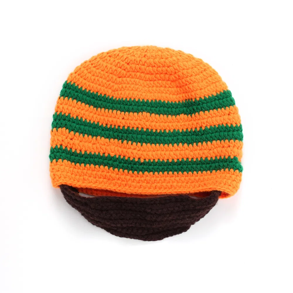 Streifte Funny Knit Hats Unisex 2 Stück Hüte